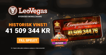 🎰 Svensk Vinner 41,5 Miljoner – Reel King Slot Levererar Jackpot hos LeoVegas!